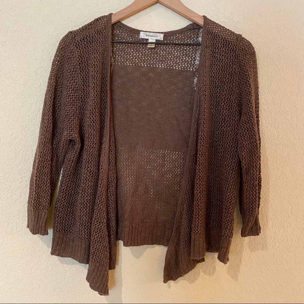 $Final Price$ Dressbarn - brown cardigan - medium